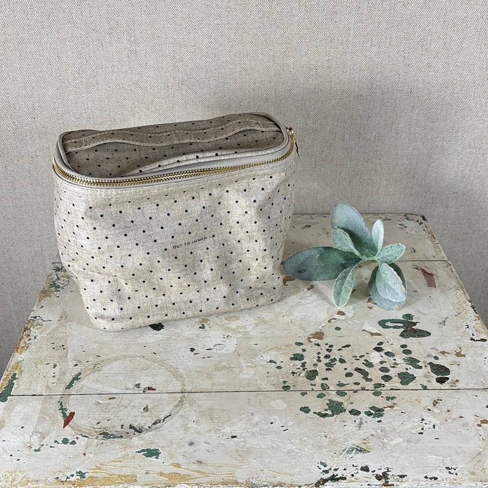 Kate Spade > Out To Lunch Polka Dot Cream Lunch Bag